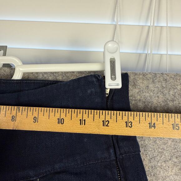 Spanx Signature Straight Side Zip Dark Blue Wash Jeans Size 26 32” EUC 338 - Picture 4 of 11